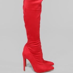 fashion nova red boots